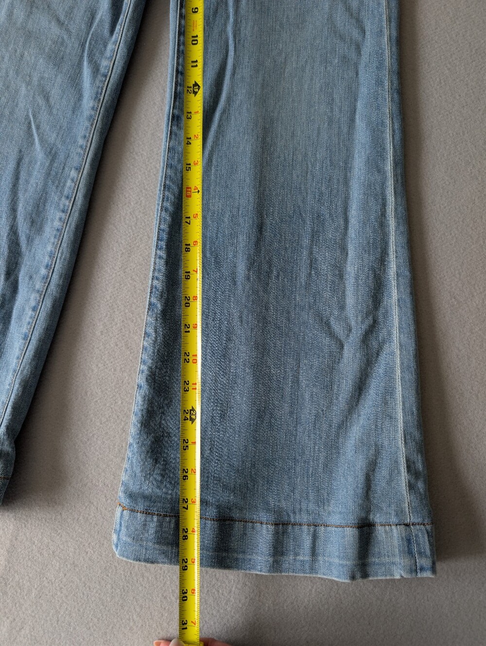 ASKK NY Brickhouse Wide Leg High Waist Button Accent Denim Trouser Jeans Sz 25 image 5